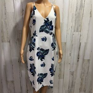 h and m blue floral dress Women's Navy blue/floral Cotton Dress with Tie-Top Shoulder Straps